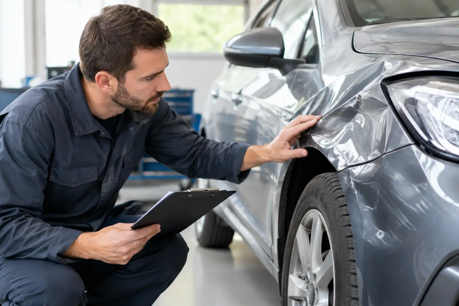 Avaliação de funilaria antes de reparar